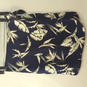 EP Pro 100% Silk Wrap Skort Blue Cream Tropical Print Golf Women's Size 4